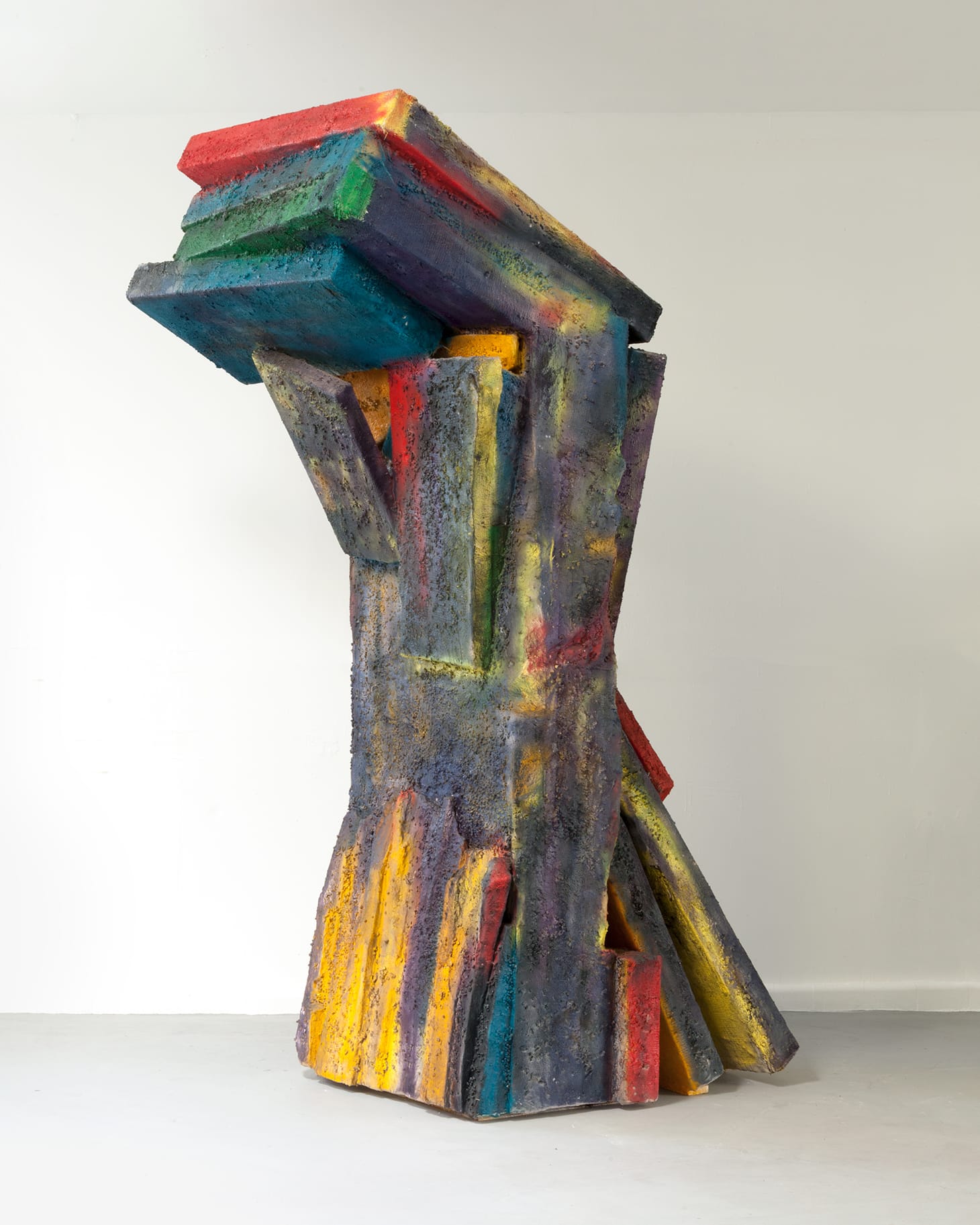 Liz Glynn, "Broken Graph (the end?)" (2017), foam with aqua-resin, mixed media and acrylic, 98 x 50 x 62 in. (image courtesy of the artist and Paula Cooper Gallery)