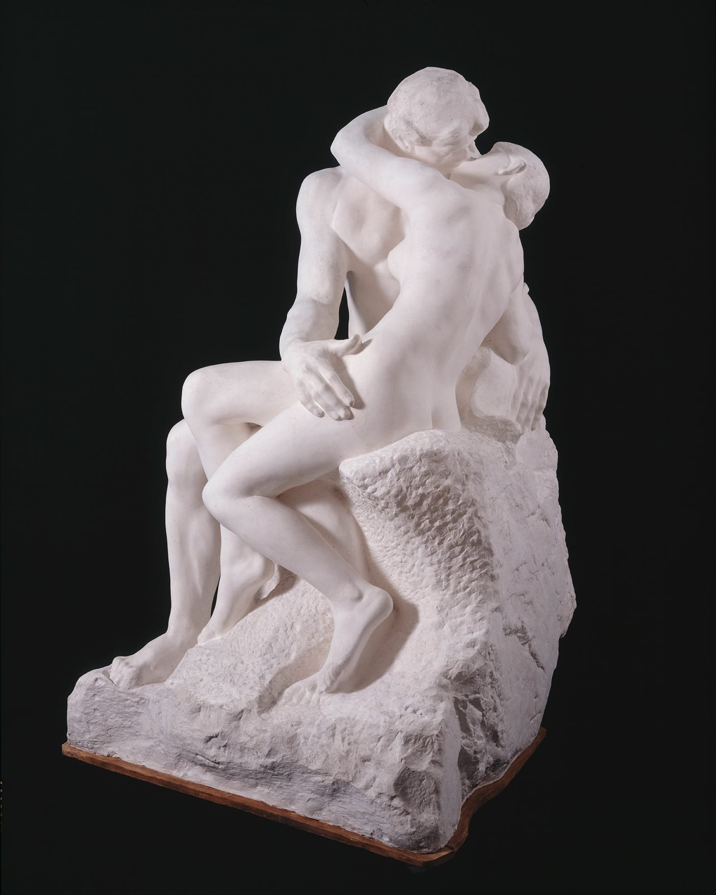 Auguste Rodin (1840–1917), "The Kiss," large version, after 1898, plaster, cast from first marble version, of 1888–98 © Musée Rodin