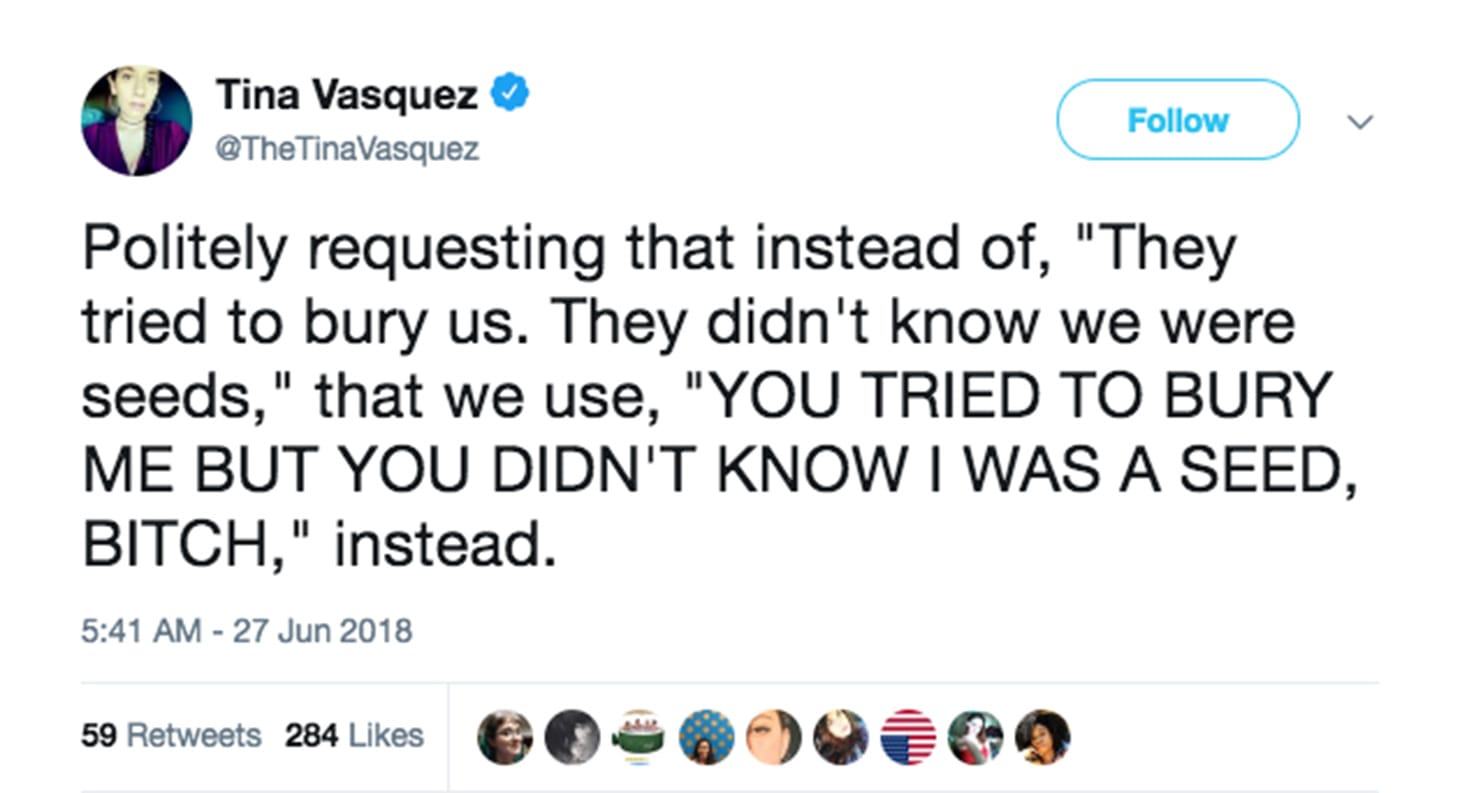An additional remix from reporter Tina Vasquez