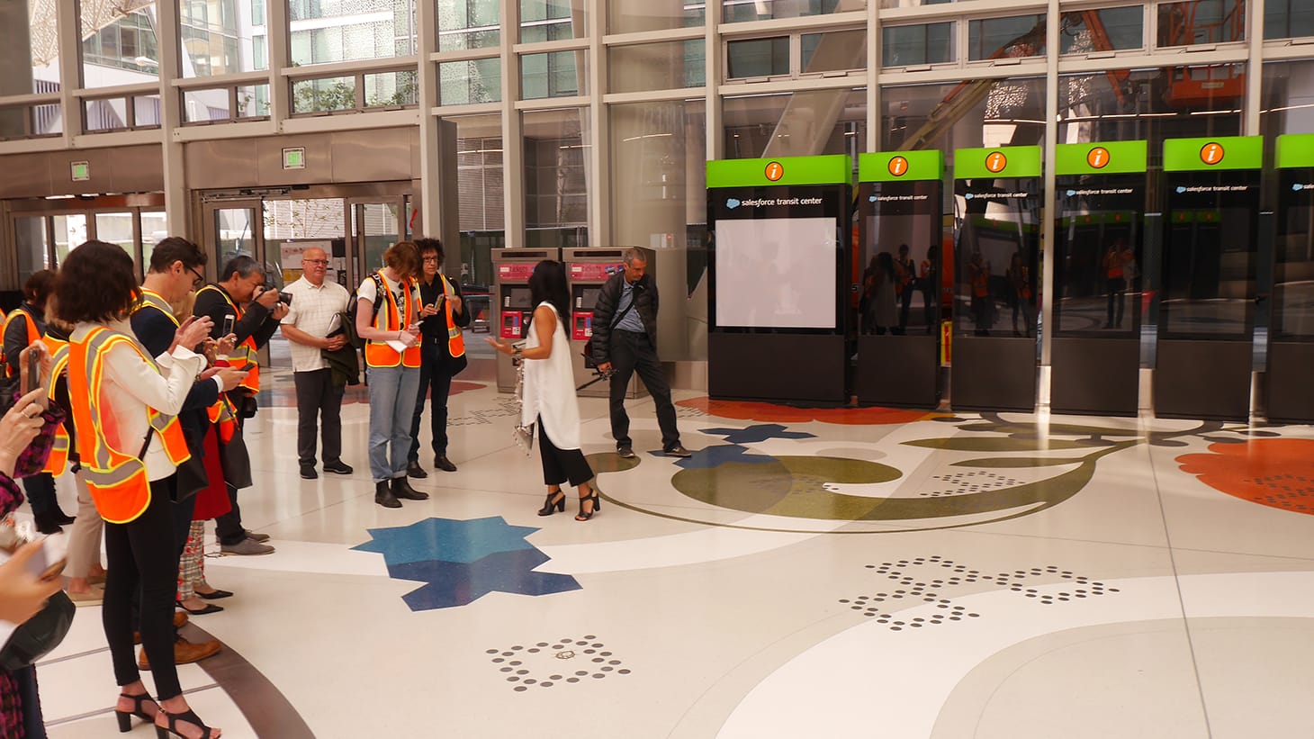 Julie Chang discussing "The Secret Garden" (all photos by the author for Hyperallergic)