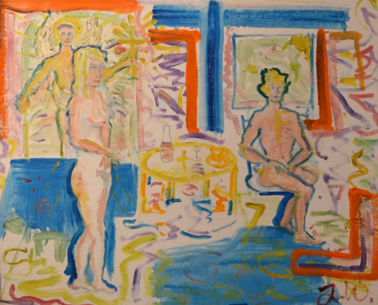 Tennessee Williams, "The Tidings Brought to Mary at Far Rockaway" (1975), oil on canvas (on loan from David Wolkowky, image courtesy of the Jewish Museum of Florida)