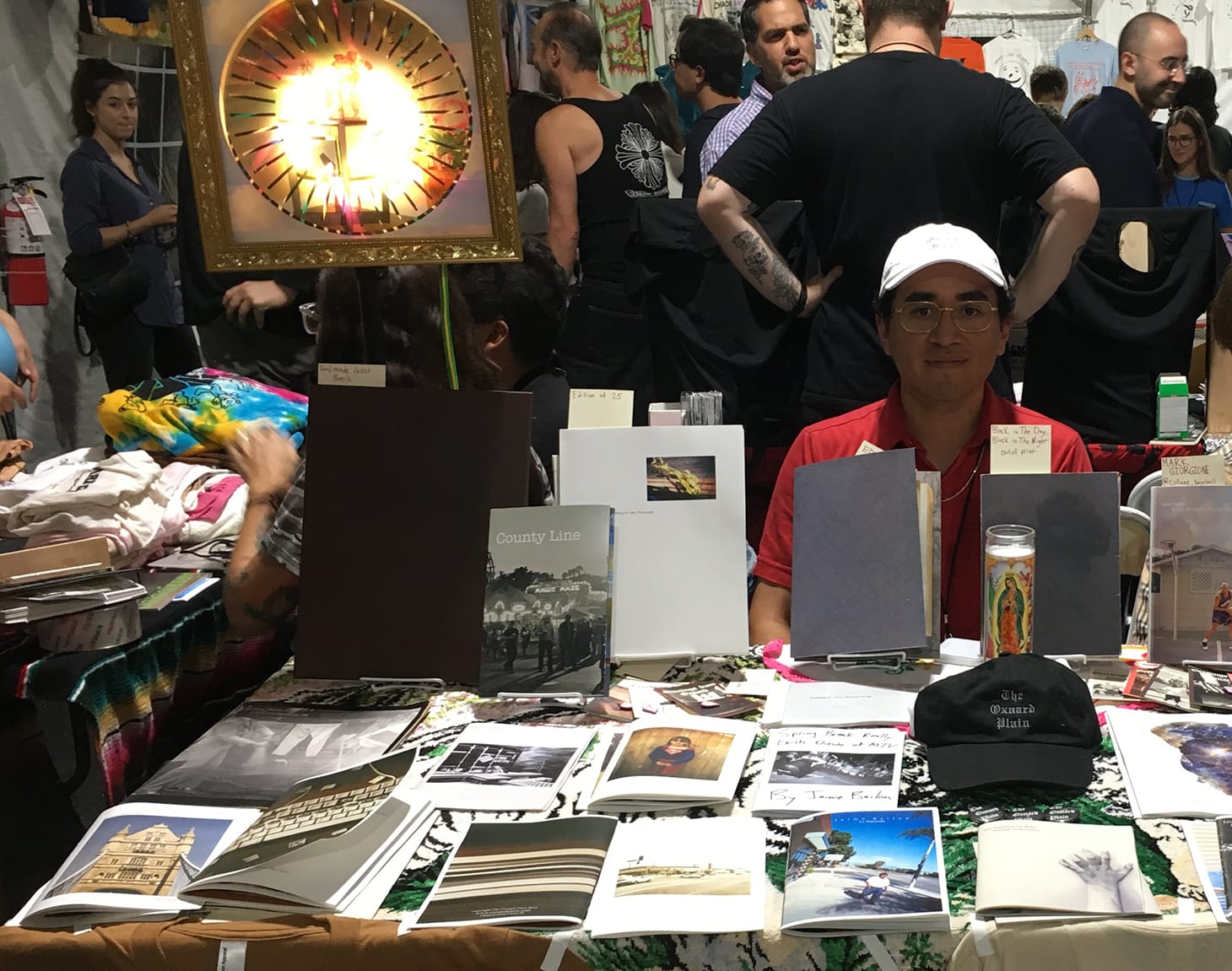 Jaime Bailon at the table for Oxnard Plain Press