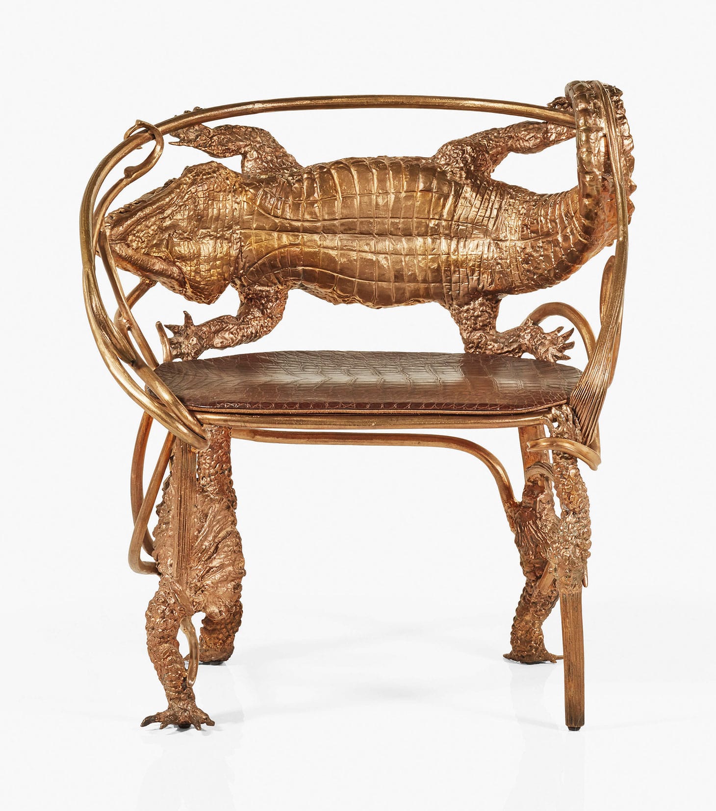 Claude Lalanne, armchair, "Crocodile," model created in 2014, this achieved in 2016 (image courtesy Christie's)