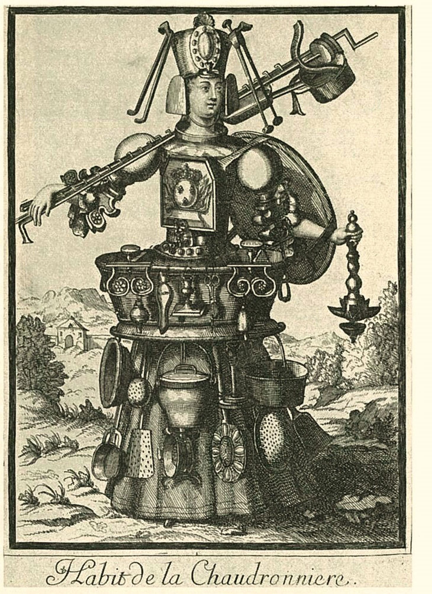 Nicolas I de Larmessin, "Costume of the Boilermaker" (c. 1690s) (image courtesy The Getty Research Institute, 2018, gift of Anne Willan and Mark Cherniavsky)