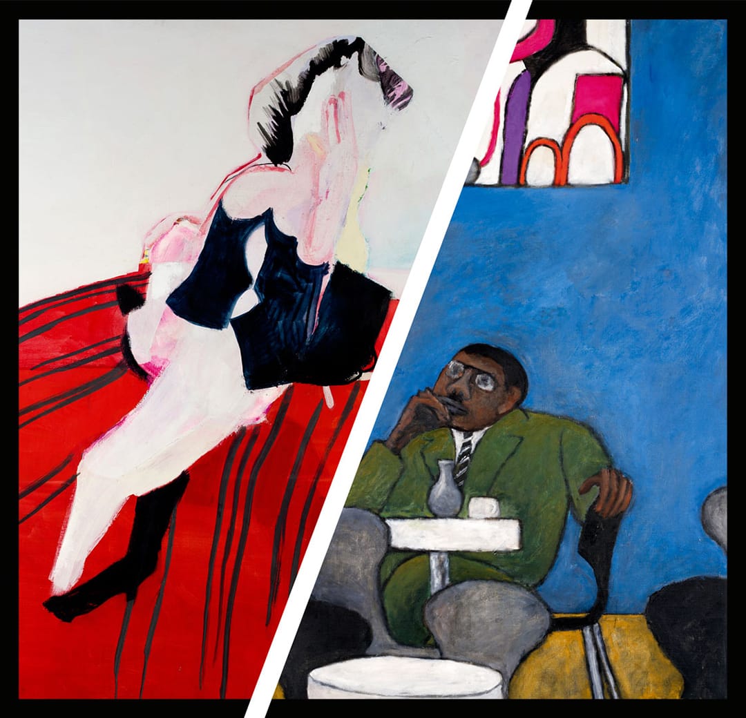 Jozef Czapski, Cafe in the Gallery, oil on canvas, 114 x 78 cm, 1968. Teresa Pagowska, A Sitter, oil on canvas, 145 x 130 cm, 1970.