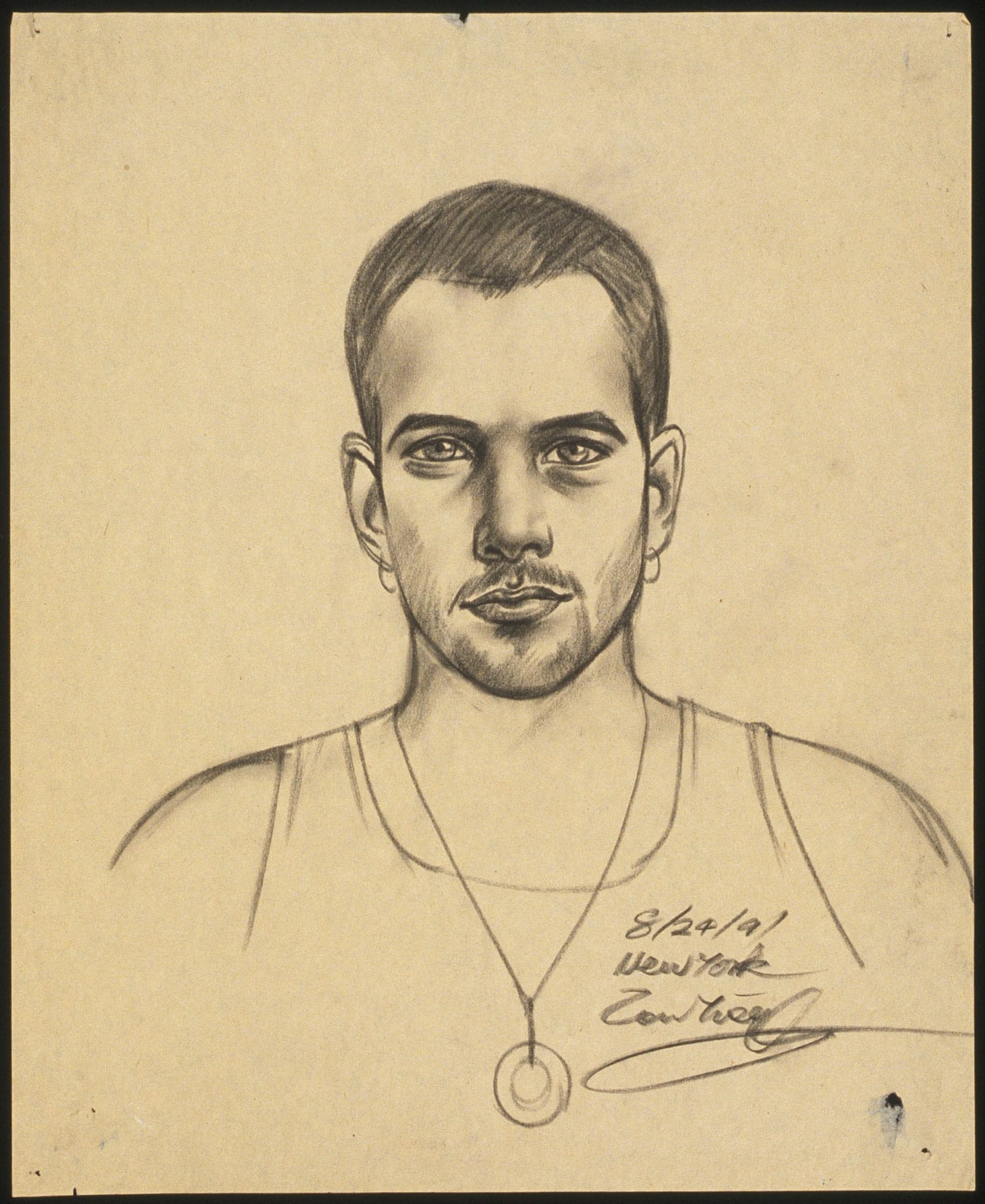 Robert Blanchon, "Untitled (self-portrait)" (1991) (all images courtesy the estate of Robert Blanchon)