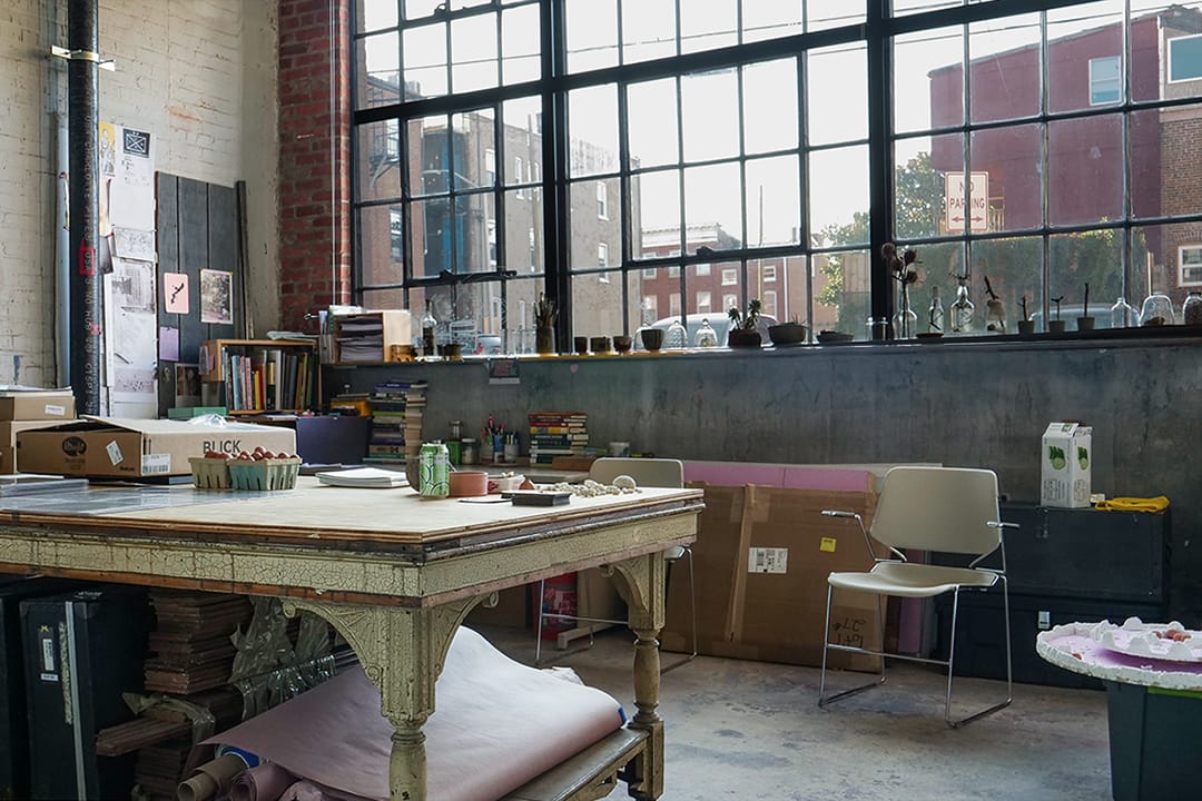 Studio of Aimi Bouillon, IMDA '19 at the Lion Brothers Building, October 2018.