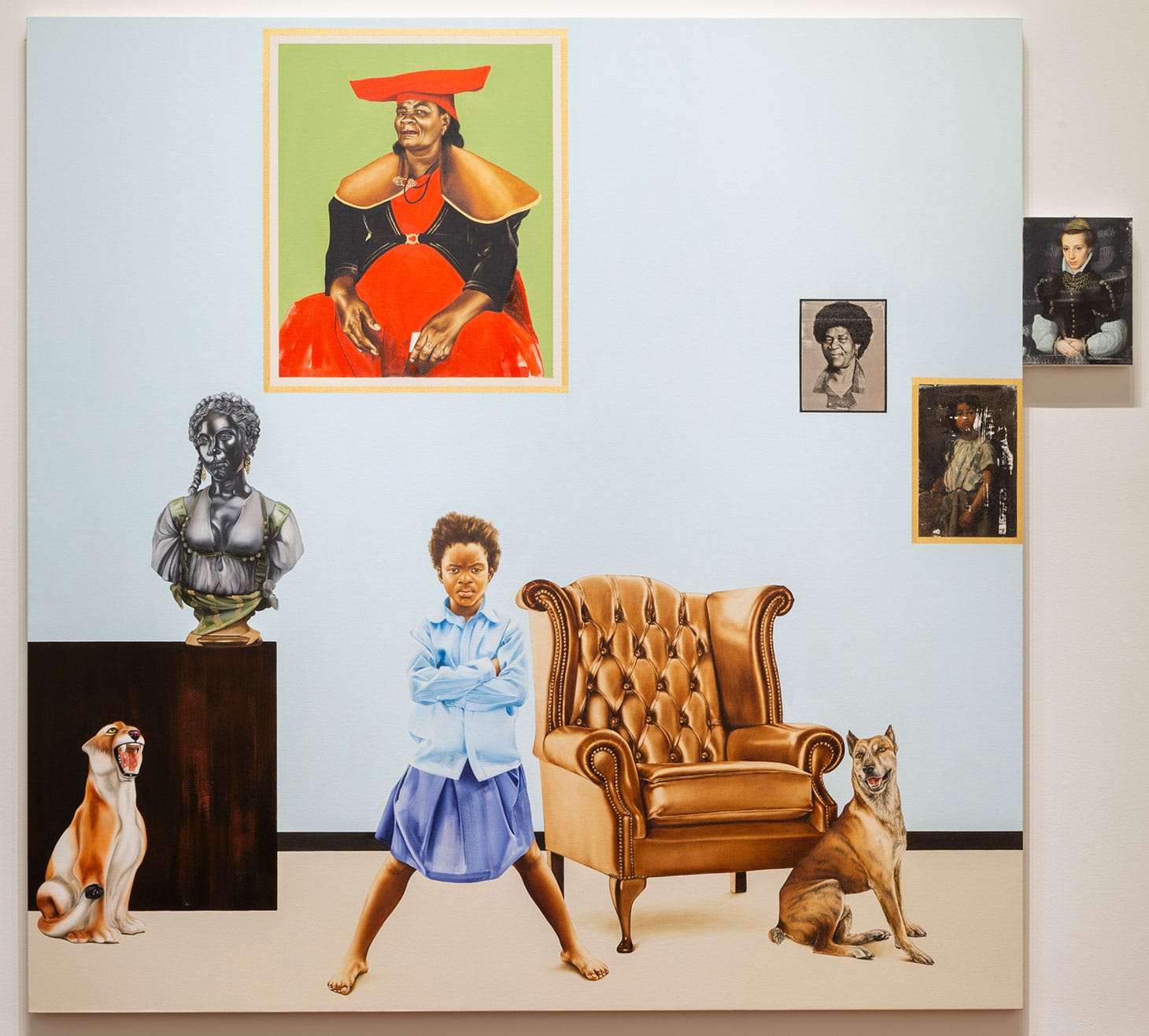 Meleko Mokgosi, "Acts of Resistance I" (2018) (image courtesy The Baltimore Museum of Art)