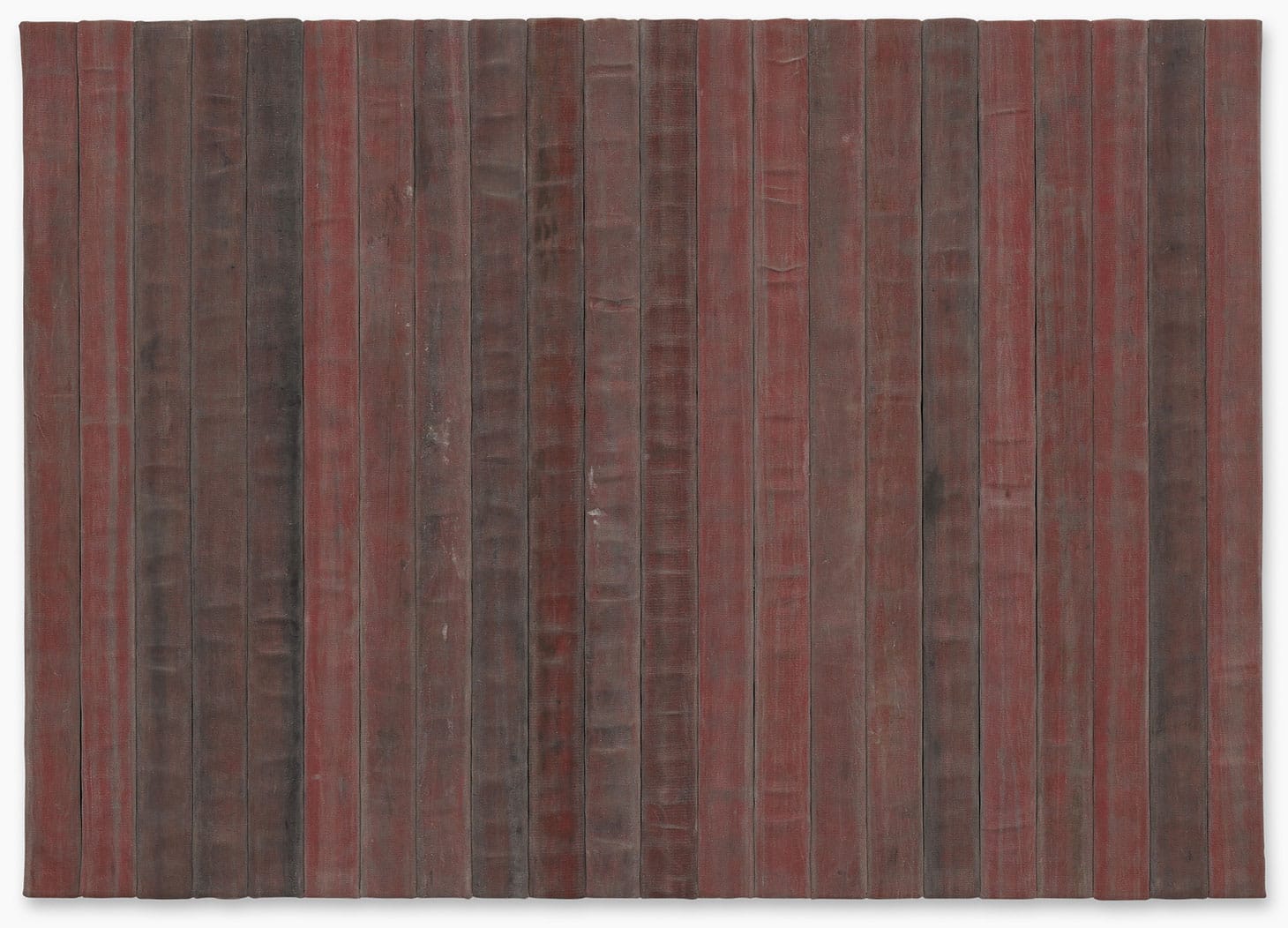 Theaster Gates, "A Flag for the Least of Them" (2018), decommissioned fire hose, 59 7/8 x 84 5/8 inches (image courtesy Sotheby's)