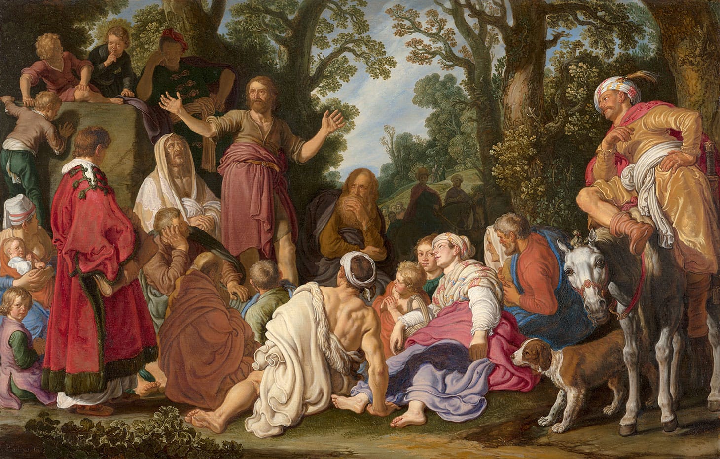 Pieter Lastman, "De prediking van Johannes de Doper [St John the Baptist Preaching]" (1627), 60 x 92 cm (image courtesy Schilderij and Mauritshuis)