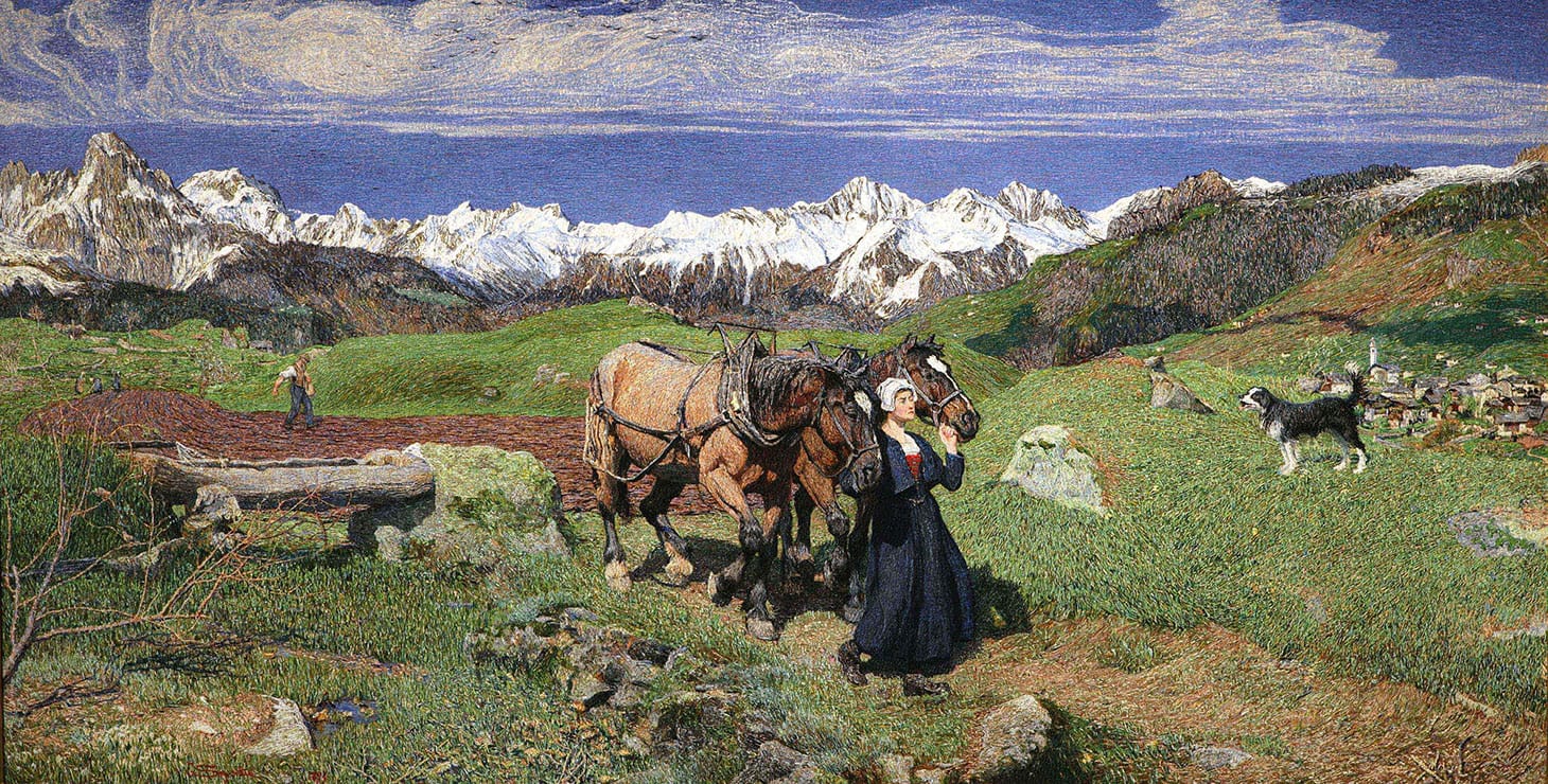 Giovanni Segantini, "Spring in the Alps" (1897) (image courtesy the J. Paul Getty Museum)