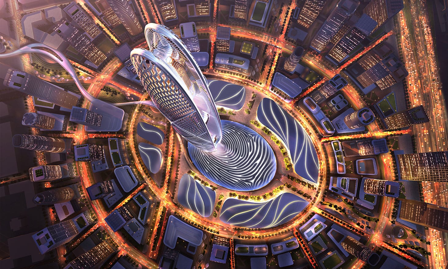 Aerial rendering of Burj Jumeira (all images courtesy Dubai Holding Media)