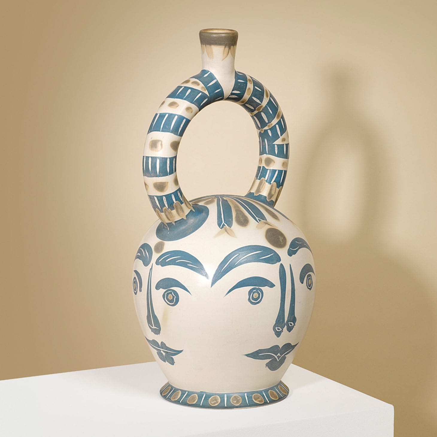 Pablo Picasso, "Vase Aztèque aux Quatre Visages" (1957), ceramic, height: 520mm 20½ inches (image courtesy Sotheby's)