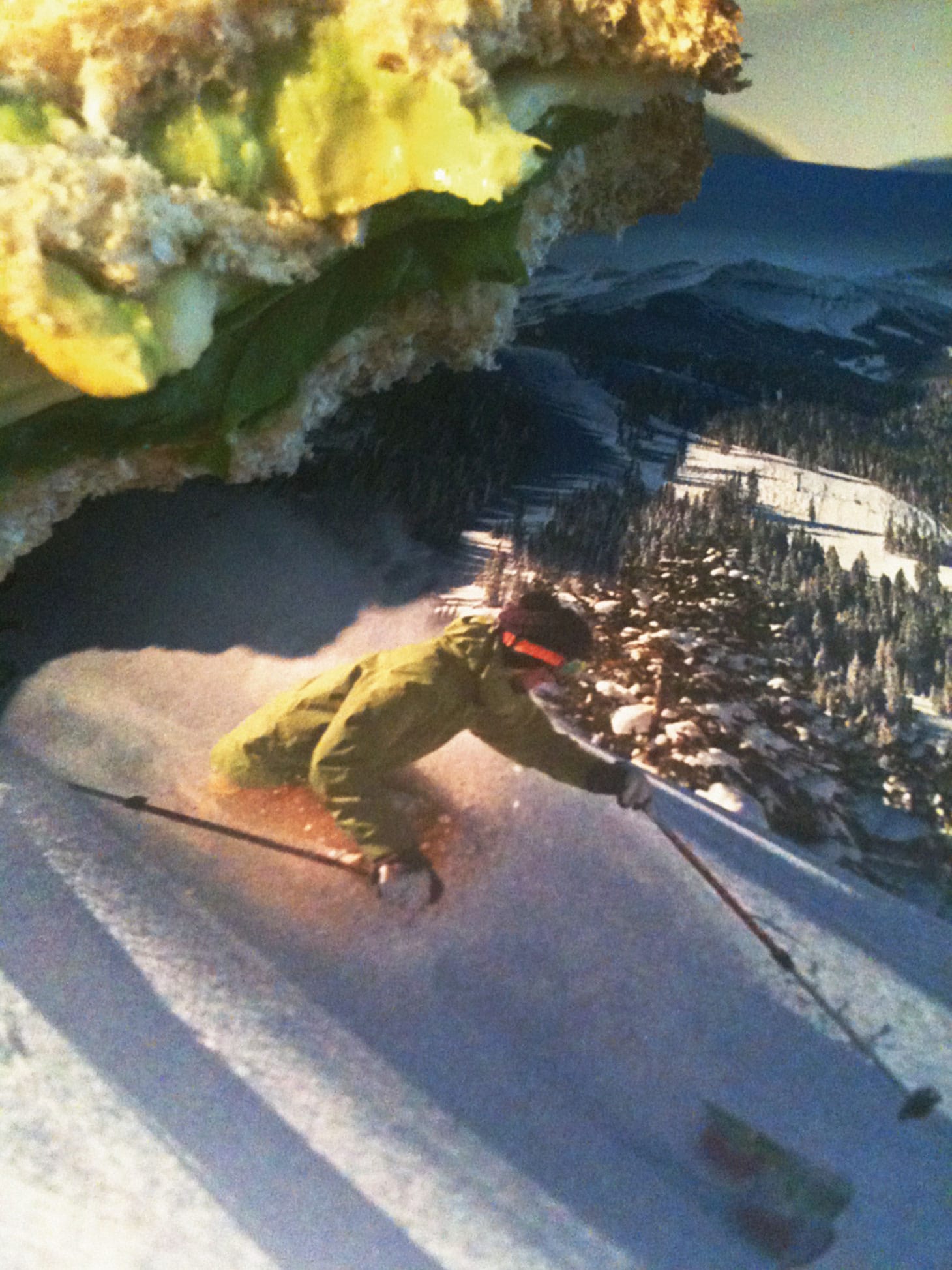 Nina Katchadourian, “Skier” (2014, from “Seat Assignment” project, 2010-ongoing), C- print, 24 x 19 inches