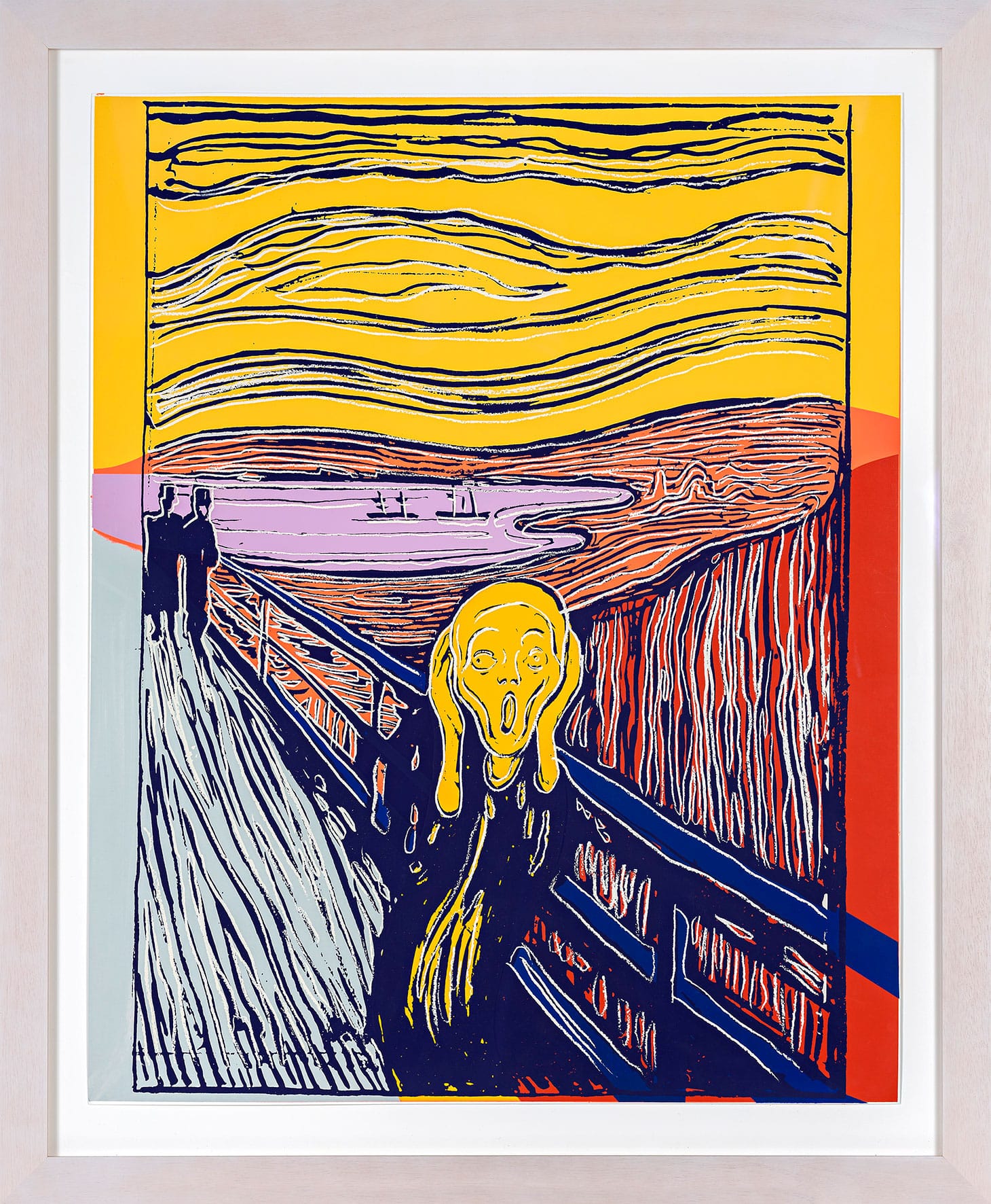 Andy Warhol, "The Scream (After Munch) (F. & S. IIIA.58)" (1984), screenprint, framed sheet: 39 3/4 x 32 inches (image courtesy Sotheby's)