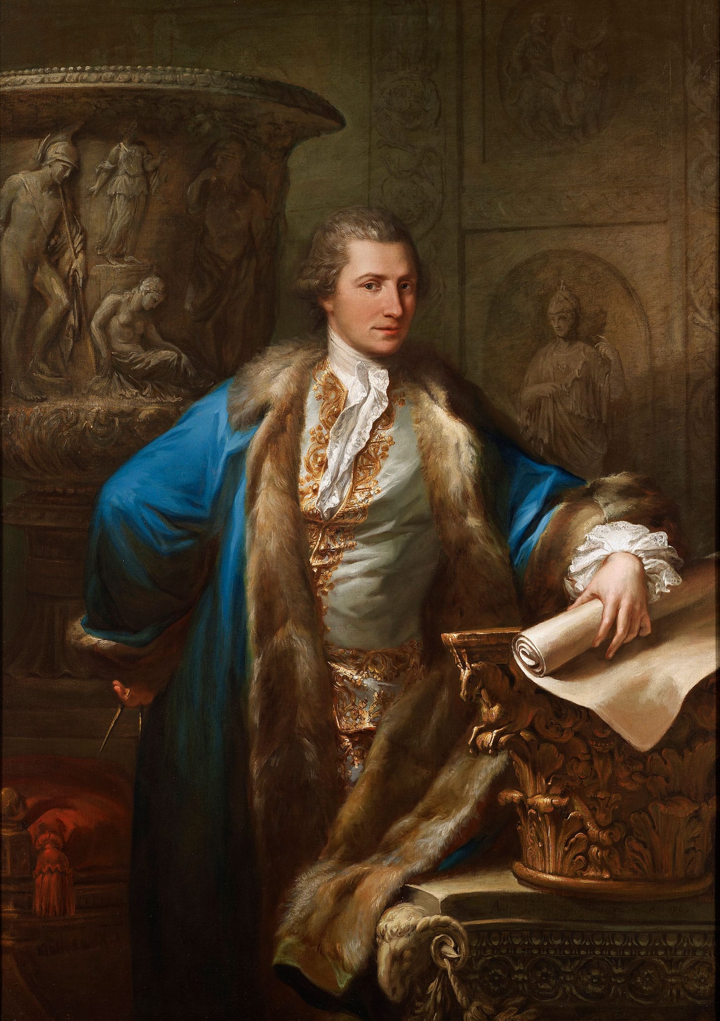 Antonio Zucchi, portrait of James Adam, architect and designer (1763), oil on canvas, 172.8 x 123.2cm, framed: 195 x 145 x 8cm (image courtesy the National Galleries of Scotland and the Victoria and Albert Museum)