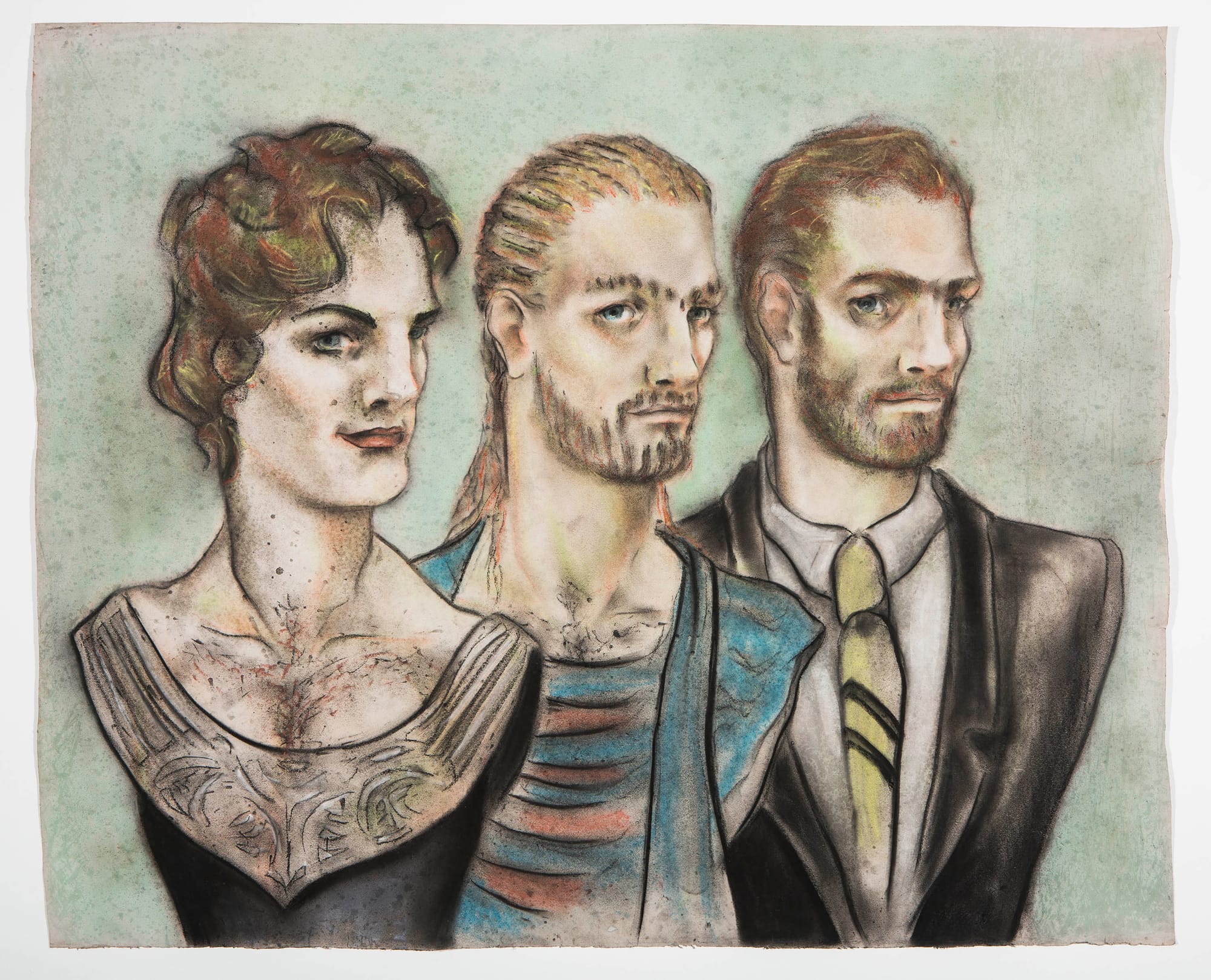 Lorenza Böttner, "Untitled" (undated), pastel crayon on paper