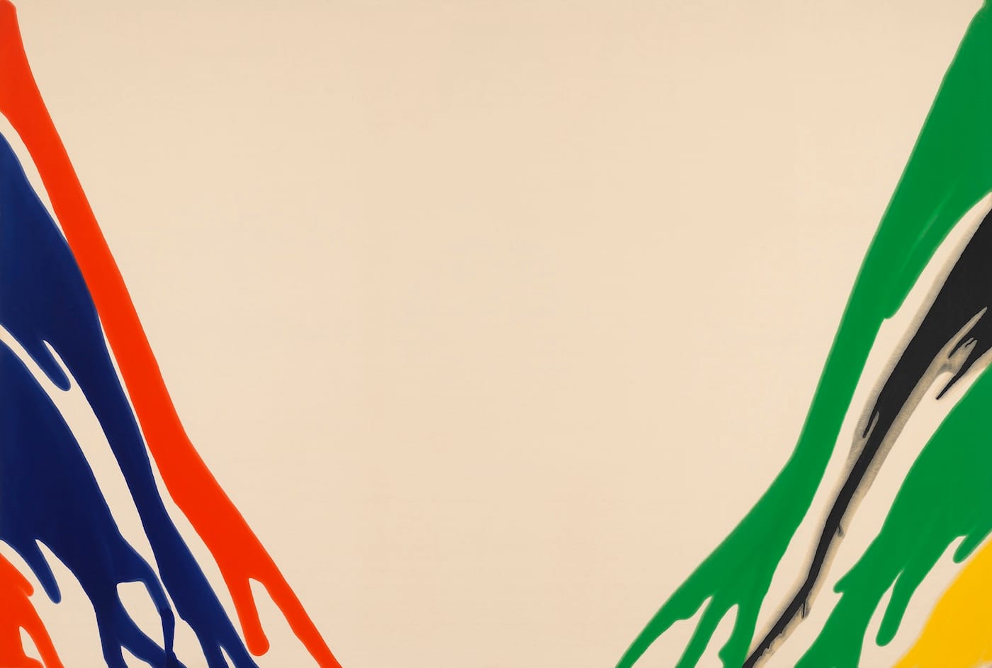 Morris Louis, "Gamma Delta" (1959–60), magna on canvas, 103 1/8 x 152 1/2 inches (© 2018 Maryland Institute College of Art (MICA) / Artists Rights Society (ARS), New York)