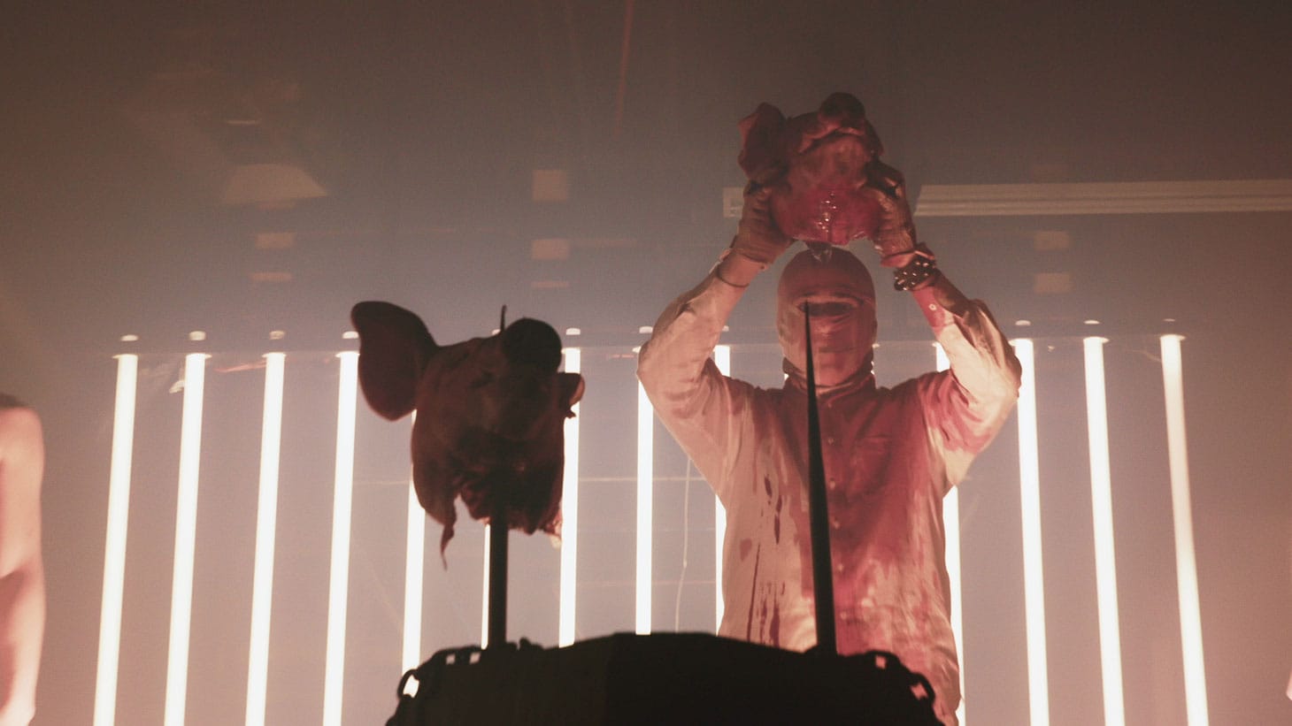 Still from Jex Blackmore-led ritual in Detroit in <em/>Hail Satan?