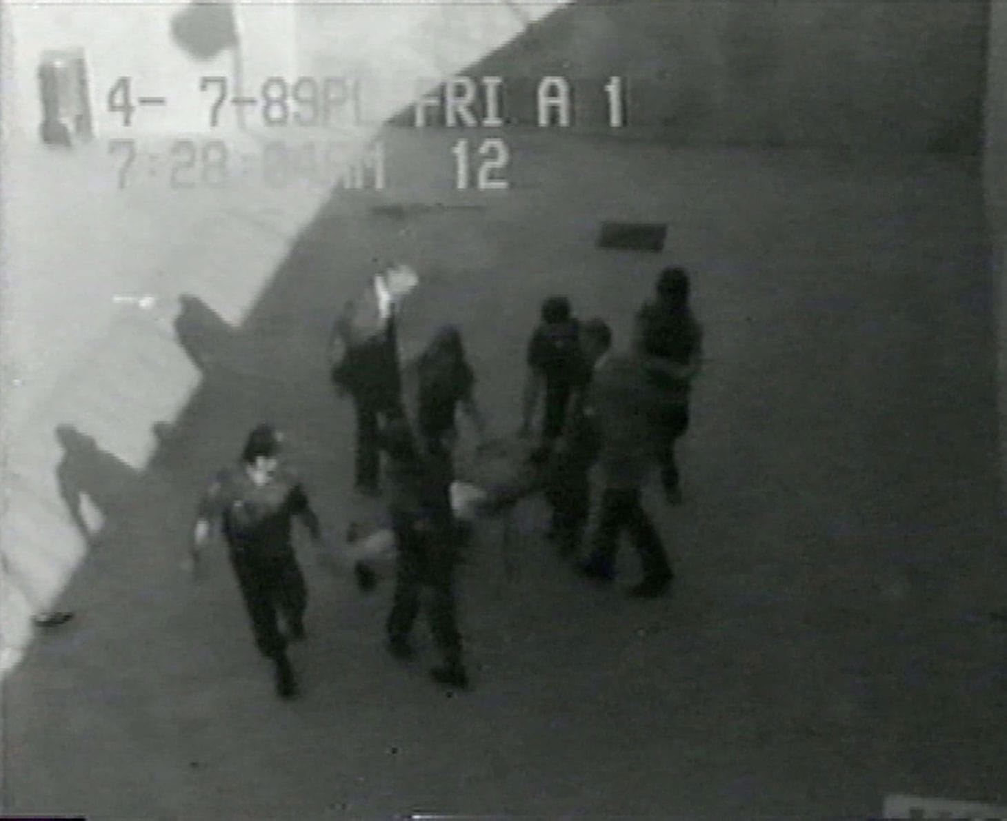 Harun Farocki, still from <em>Prison Images</em> (2000), video collage, b&w, 60 min. (Copyright Harun Farocki GbR, Berlin)