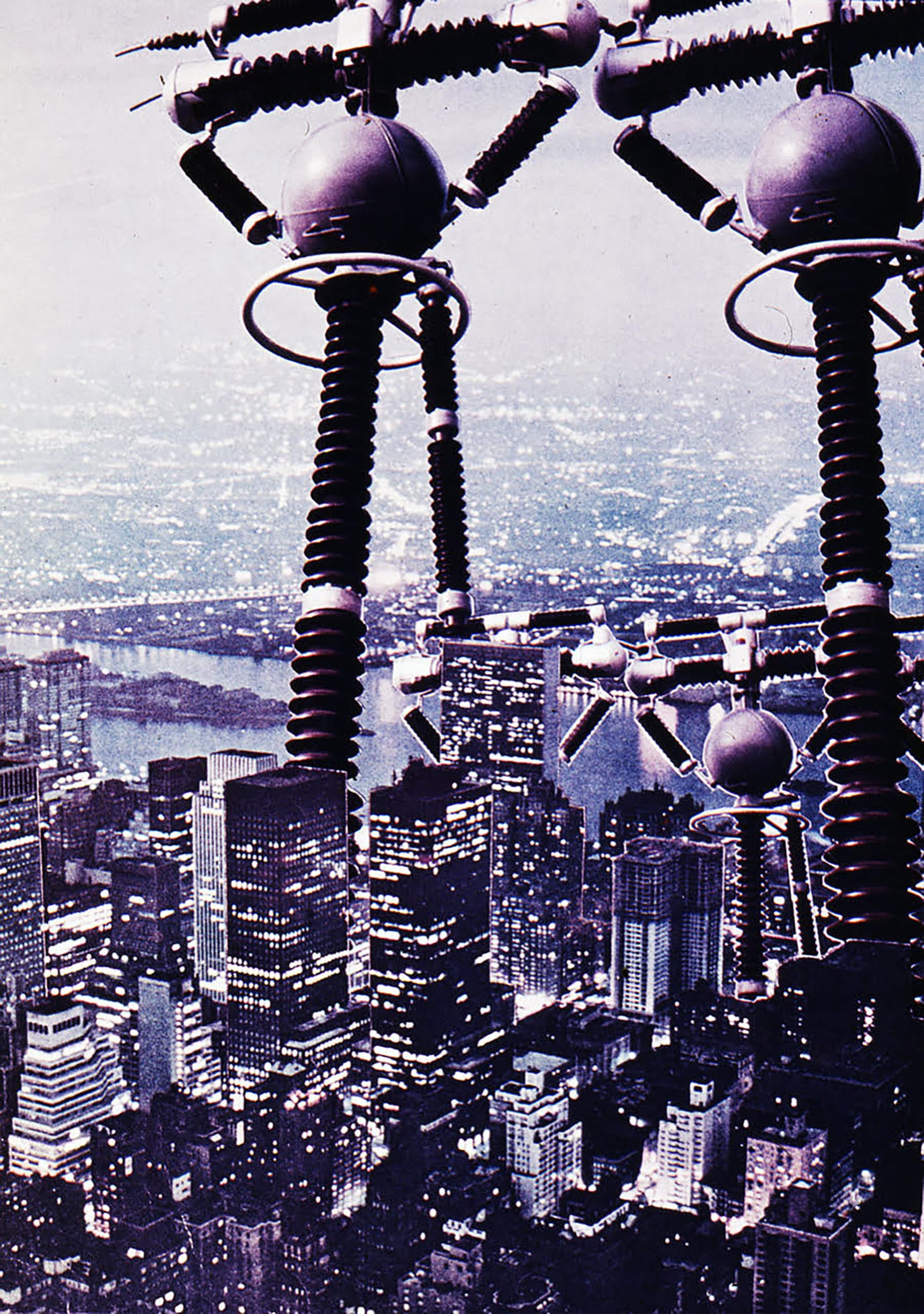 Jorge Rigamonti, "Nueva York Sigue Creciendo (New York Continues to Grow)"(1967), exhibition reproduction of paper on cardboard collage, 8 3/16 x 11 1/8 inches (image courtesy Helena Correa Rigamonti and carriage trade)