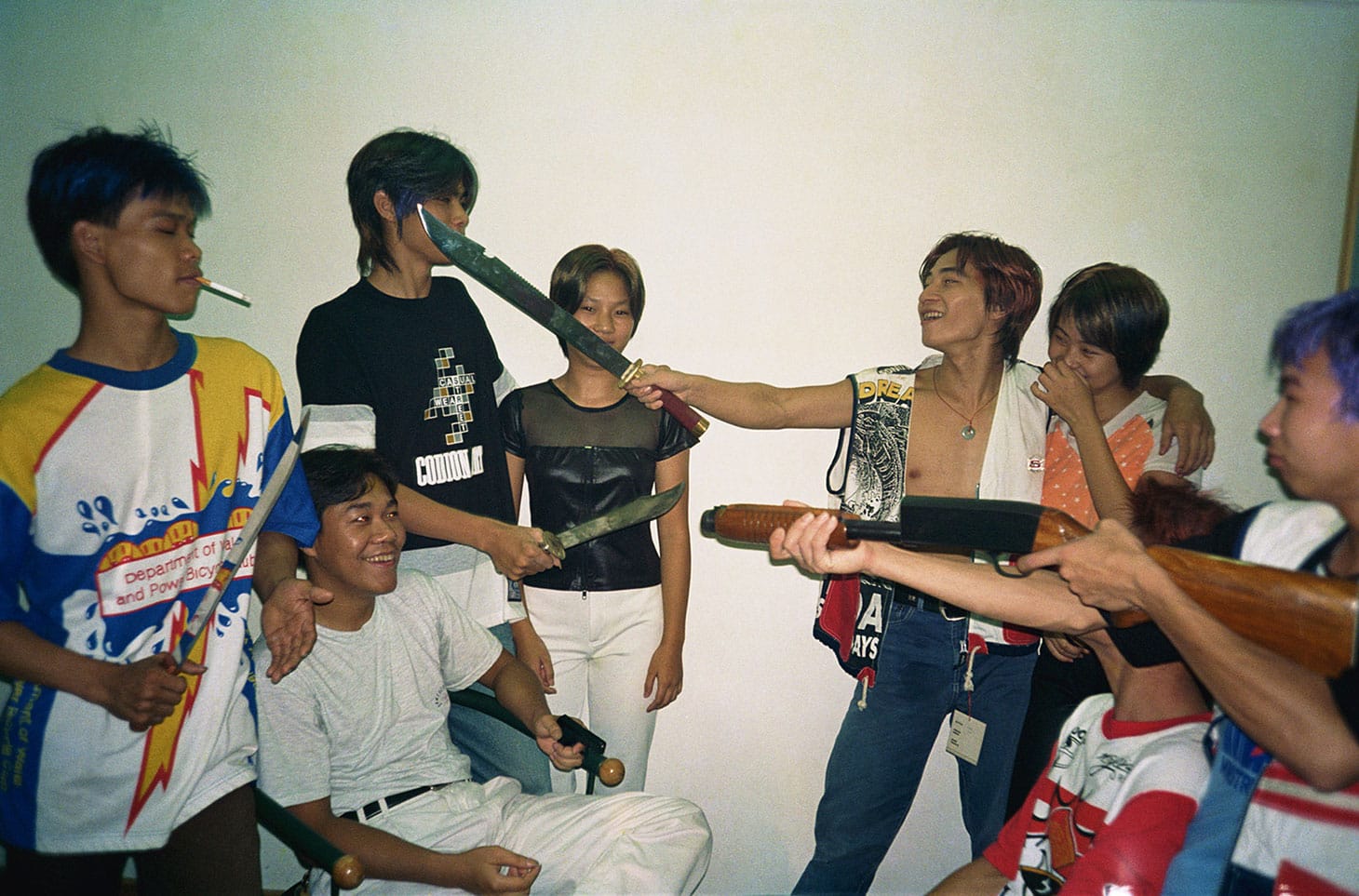 Zheng Guogu, "The Vagarious Life of Yangjiang Youth No. 8" (1996), C-print, 24 x 39 3/8 inches (image courtesy Eli Klein Gallery)