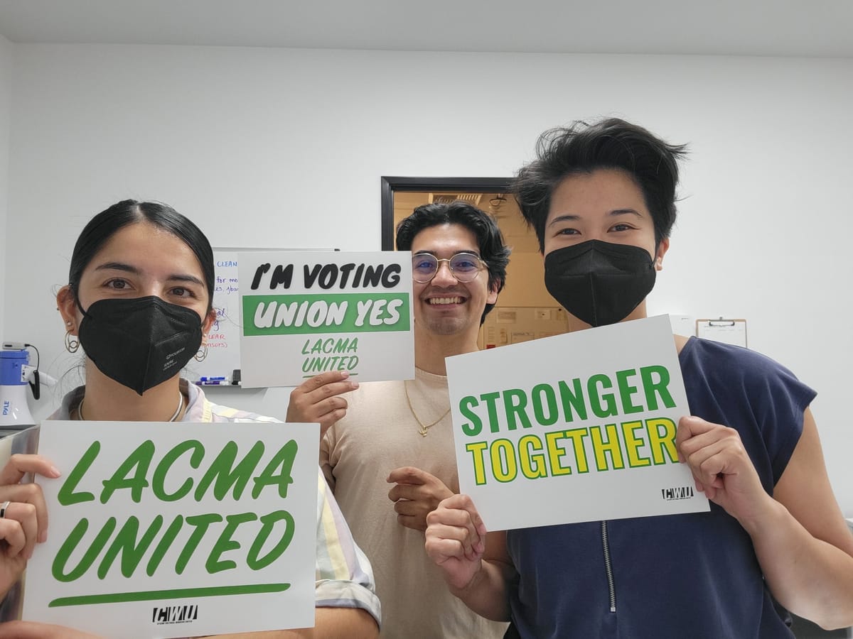 LACMA Workers Vote Overwhelmingly to Unionize