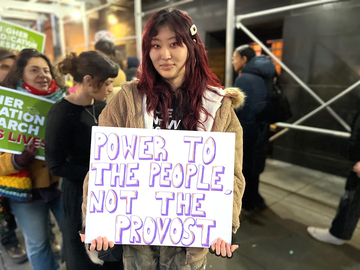 Hundreds Rally Against Sweeping Cuts at New School