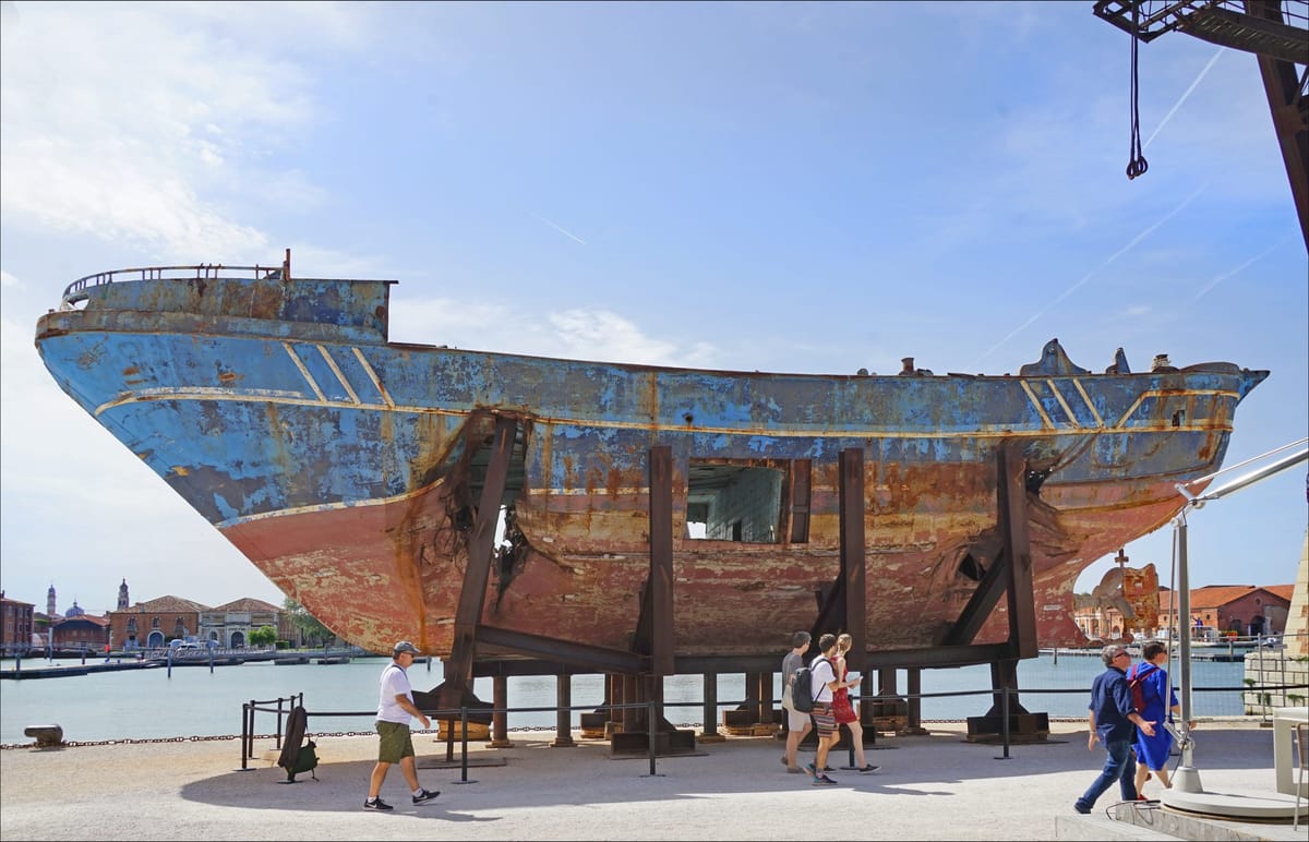 After Controversial Installation of Migrant Ship at Venice Biennale, Artist Fails to Return Boat to Italy