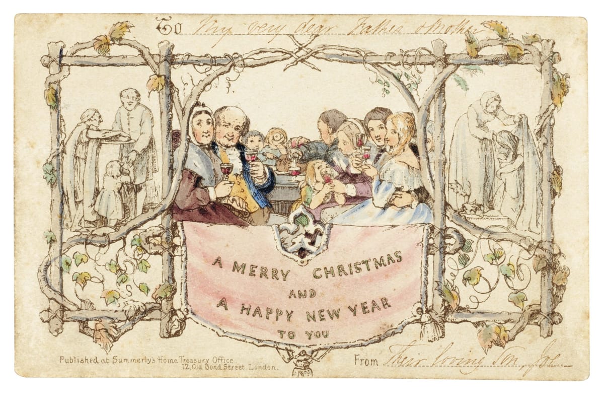 Did You Know the First Commercial Christmas Card Featured Underage Drinking?