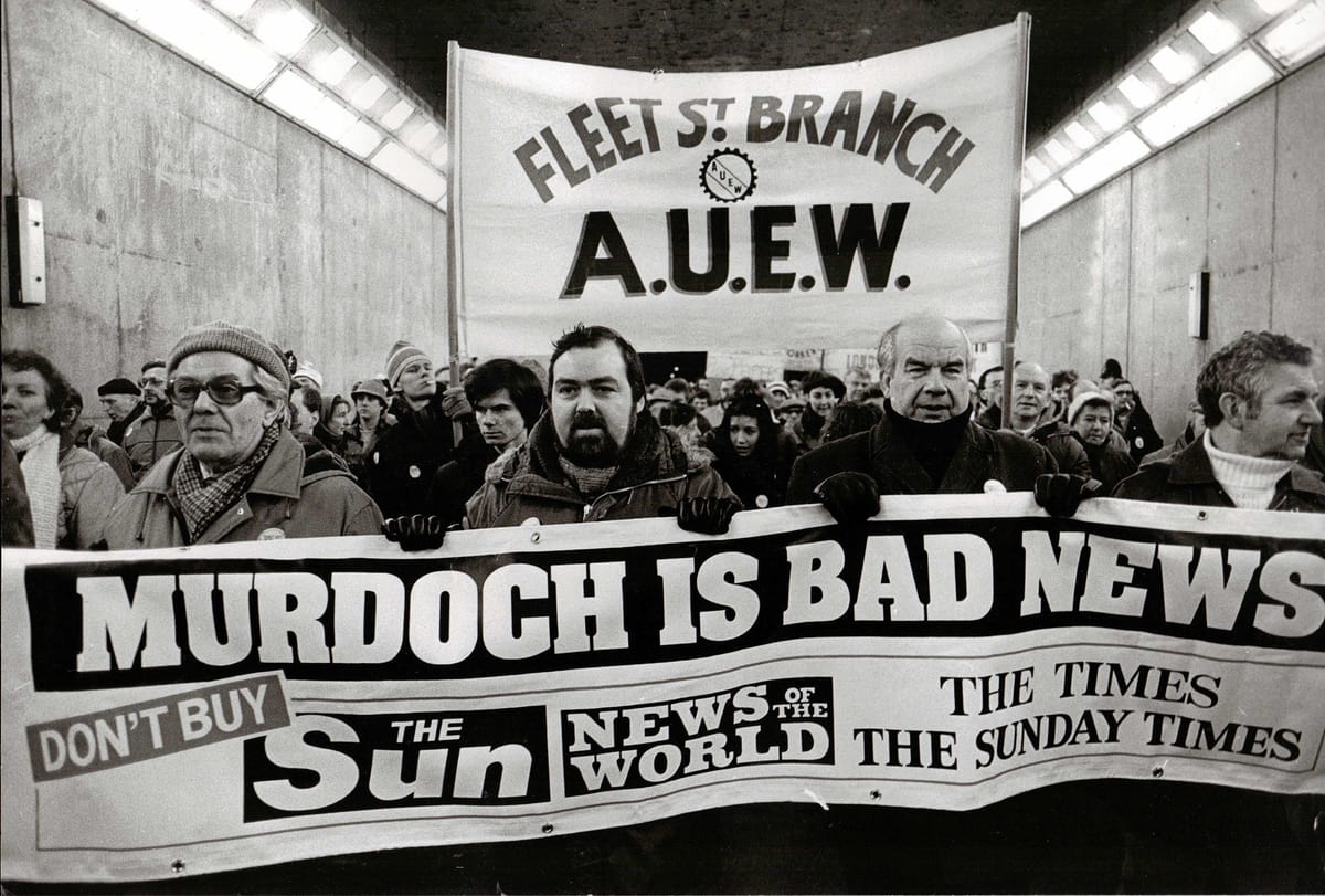 When More Than 5,000 Workers Resisted Rupert Murdoch’s UK Media Takeover
