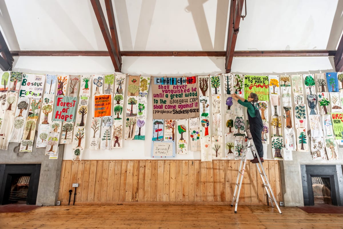 Eco-Feminist Art Collective Protests UN Climate Summit with Textiles