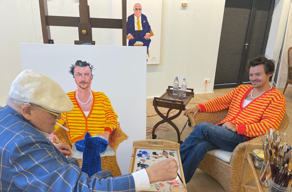 David Hockney’s New Portrait of Harry Styles Unveiled