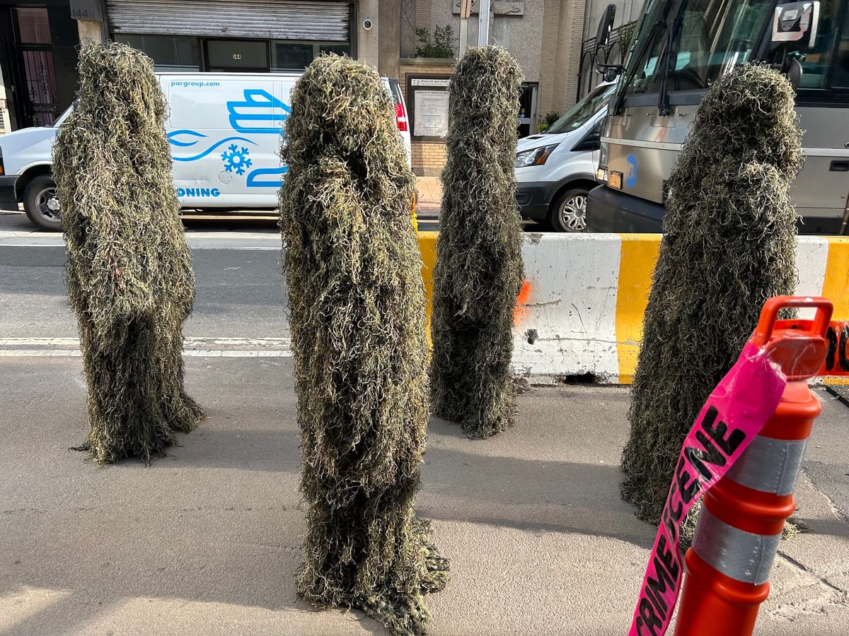 Moss-Covered Activists Protest Penn Station Neighborhood Over-Development