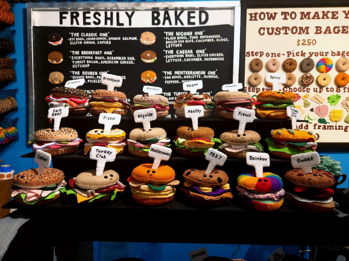 Visit the NYC Bagel Shop Made Entirely of Felt