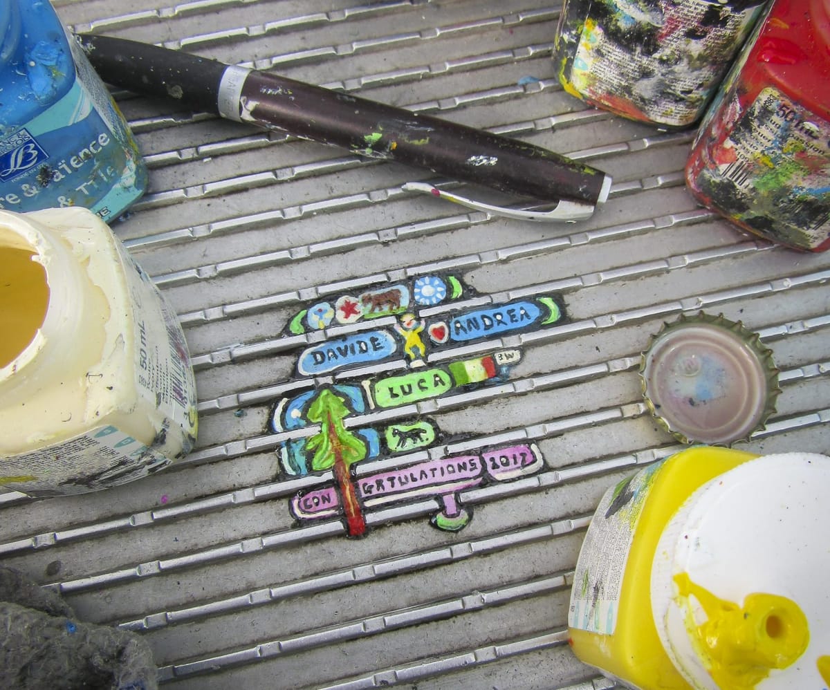 London Chewing Gum Street Art at Risk of Being Washed Away