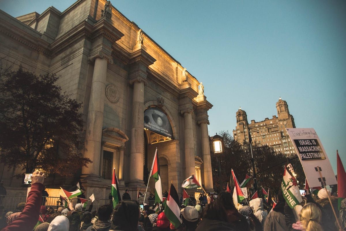 Thousands March to American Museum of Natural History in Pro-Gaza Protest