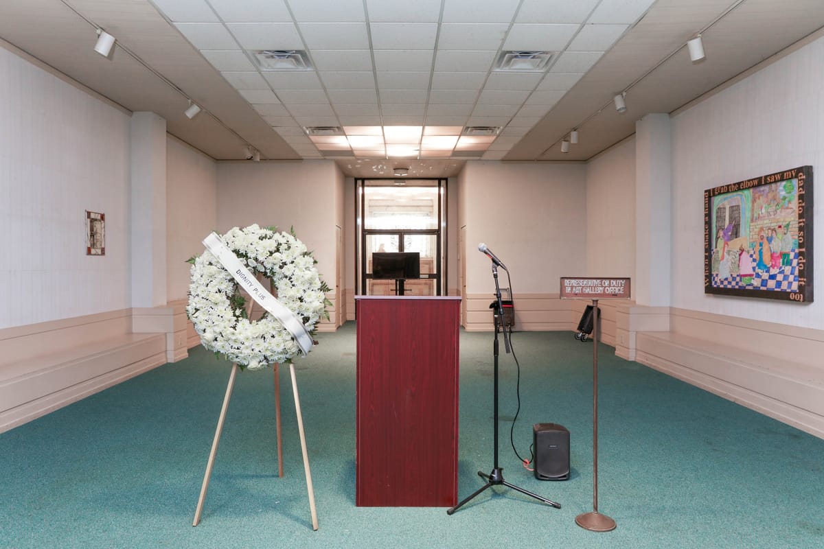 An Unlikely Art Show Pops Up in an LA Mausoleum