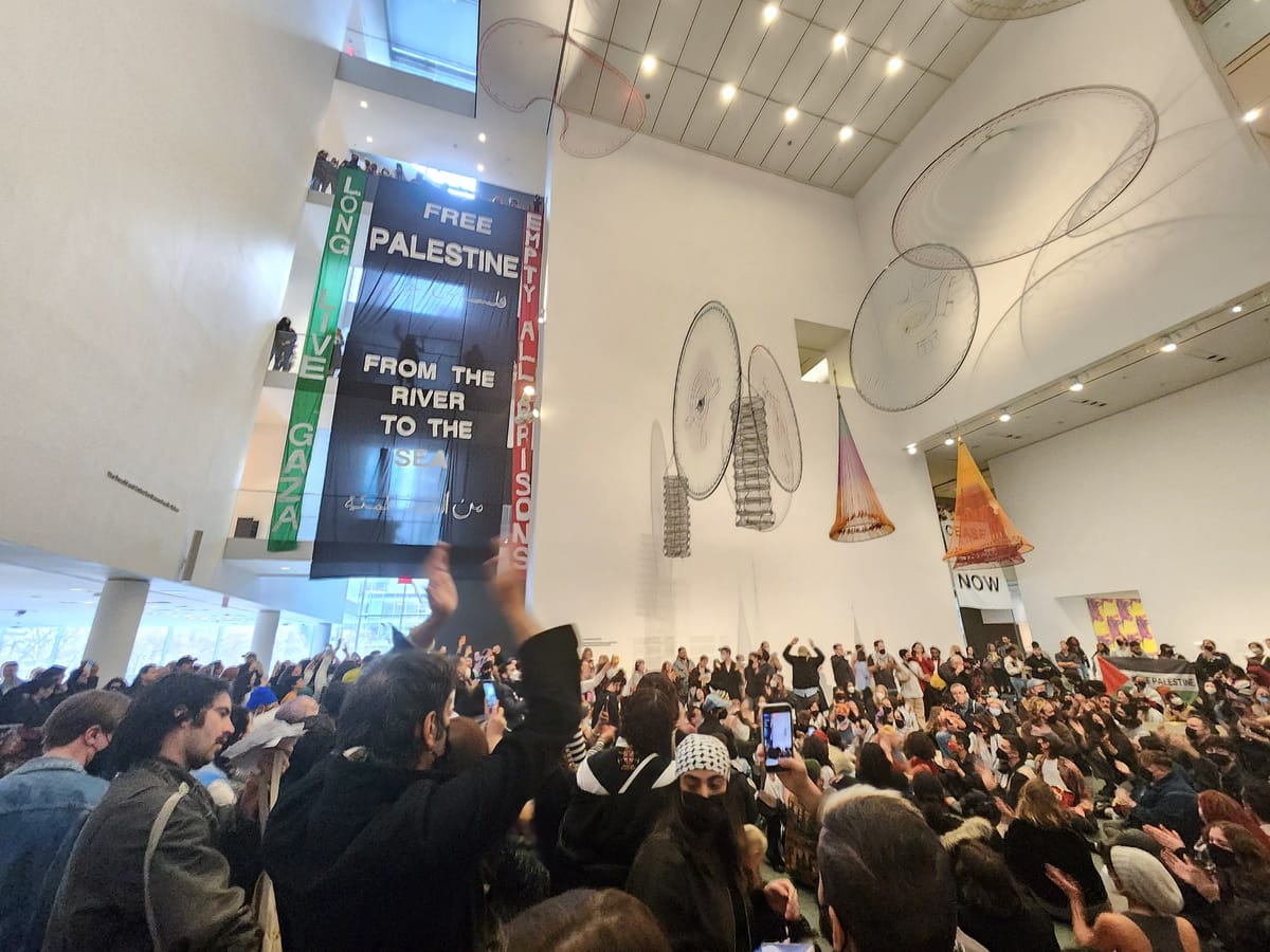MoMA Shutters as 500+ Protesters Infiltrate Atrium in Support of Palestine