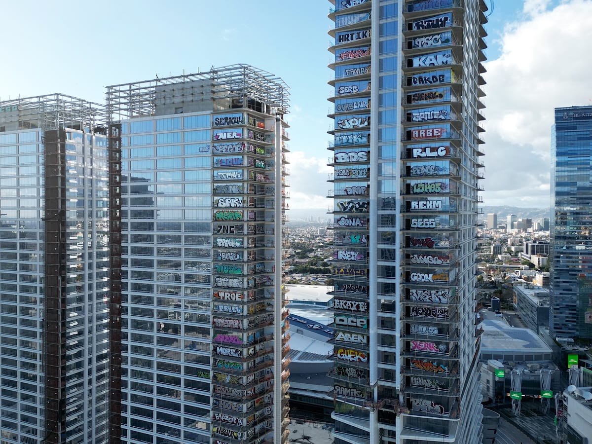 Artists "Make LA Graffiti History" by Painting on Abandoned High-Rises