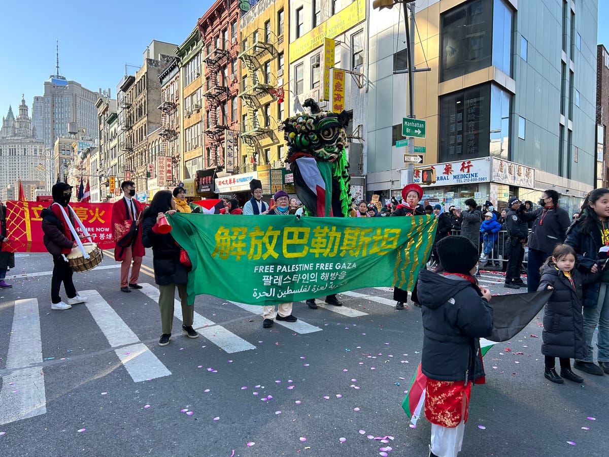 Lunar New Year Parade Calls Out Displacement in Chinatown and Palestine