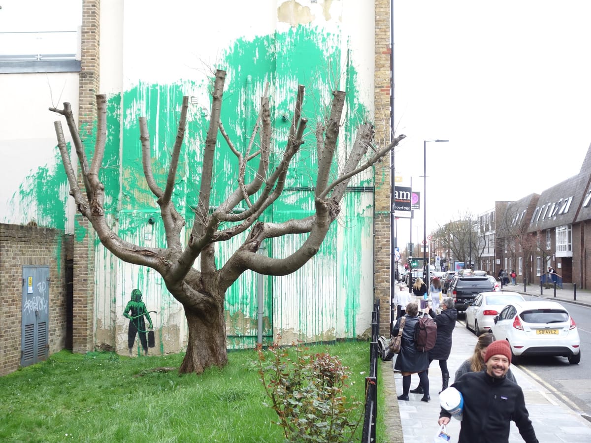 Bright-Green Banksy Mural Pops Up On Saint Patrick's Day
