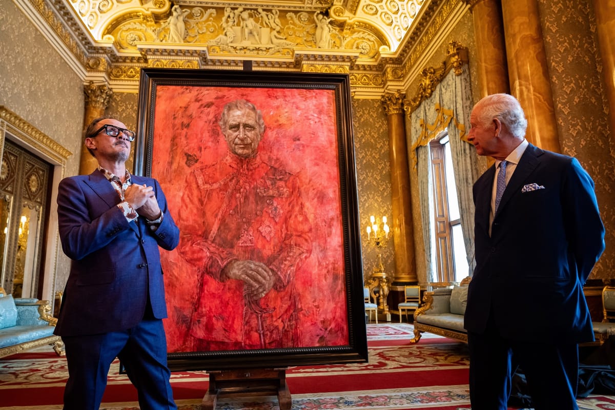 Portrait of King Charles Gives New Meaning to “Bloody Hell”