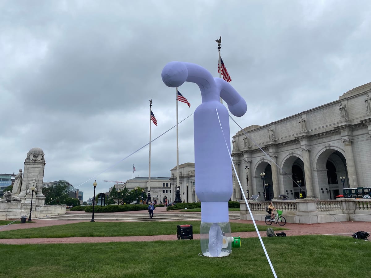 A Giant IUD Lands in DC as Senate Blocks Contraception Access Bill