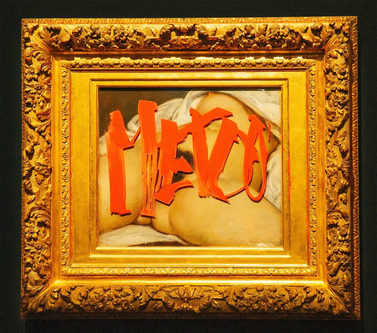 French Authorities Charge Artist Who Tagged “MeToo” on Courbet