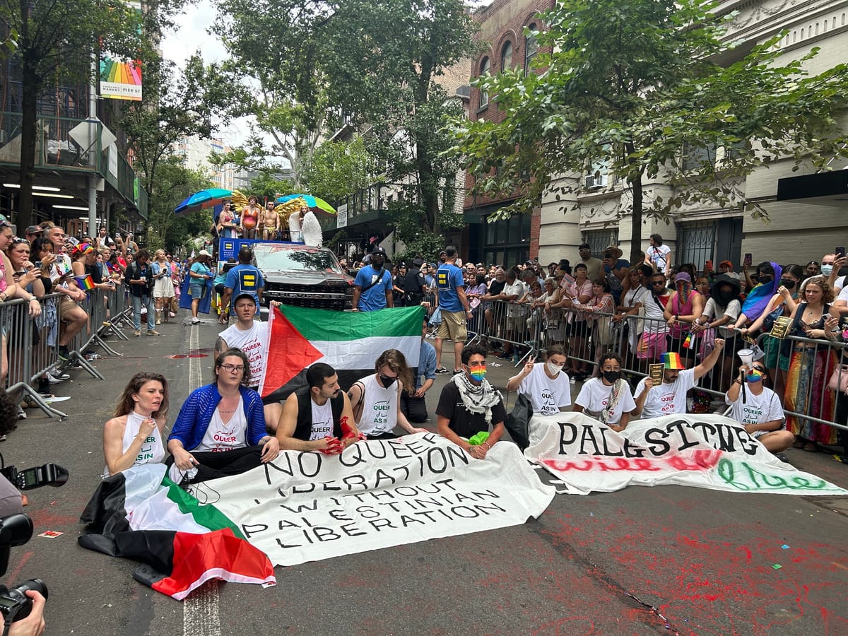 Protests for Gaza Ring Loud at the New York City Pride March