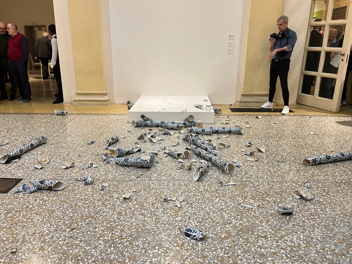 Man Smashes Ai Weiwei Sculpture in Italy