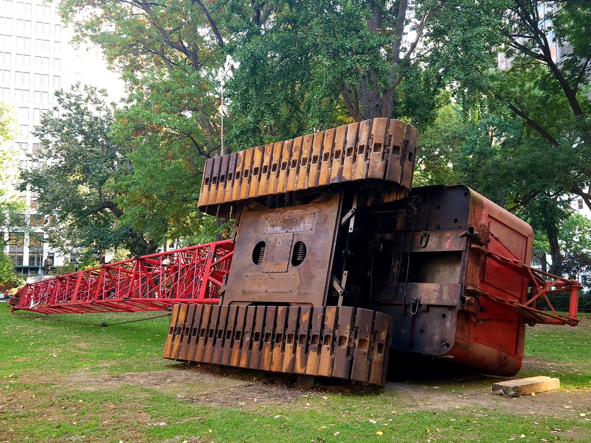Why Is There a Defunct Crane in Madison Square Park?