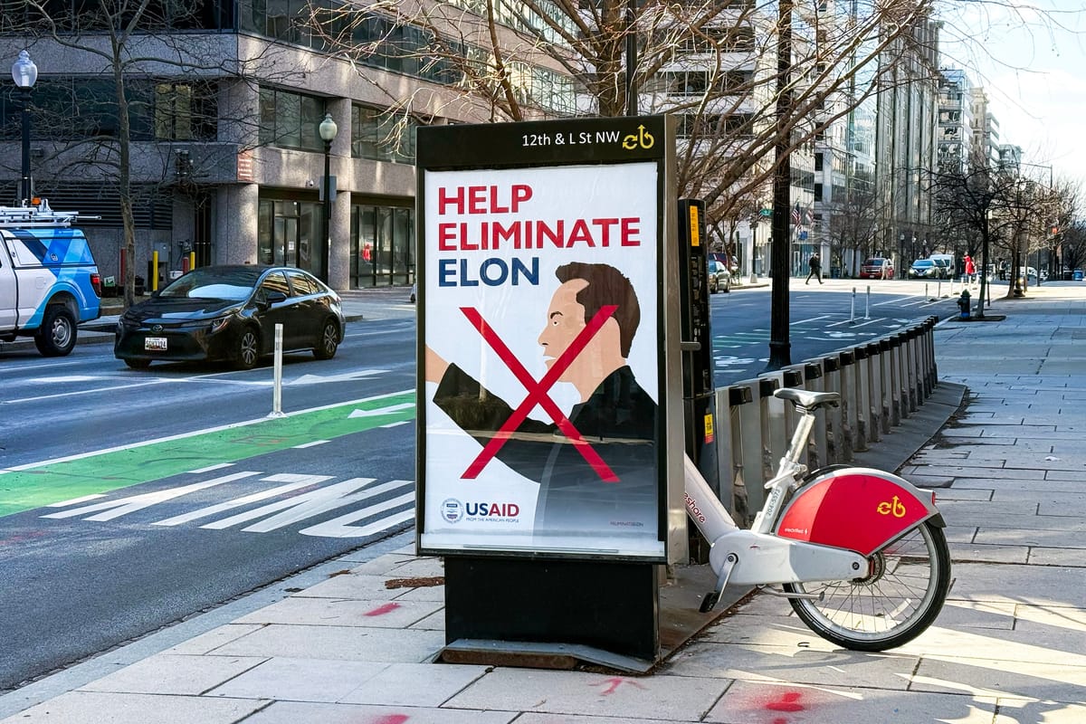 The Street Artist Behind the Viral “Anti-Elon Musk” Ads