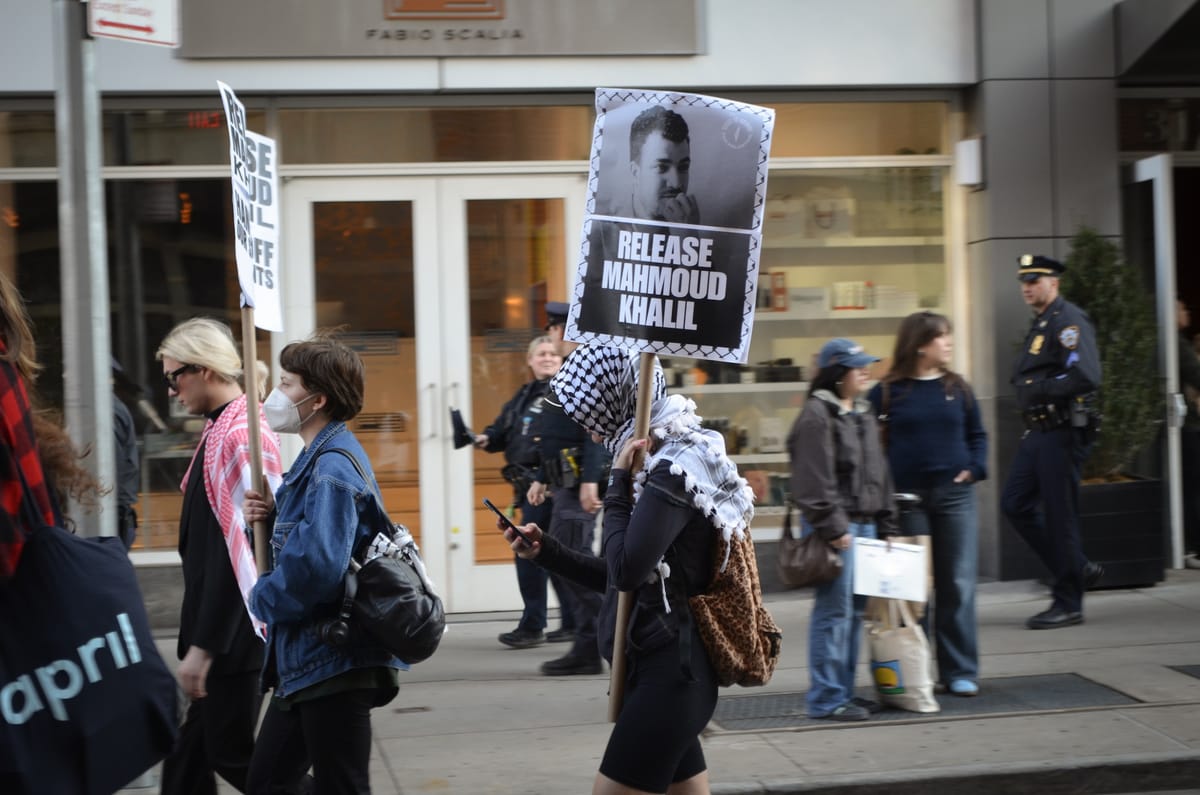 Artists and Cultural Workers Protest Arrest of Mahmoud Khalil